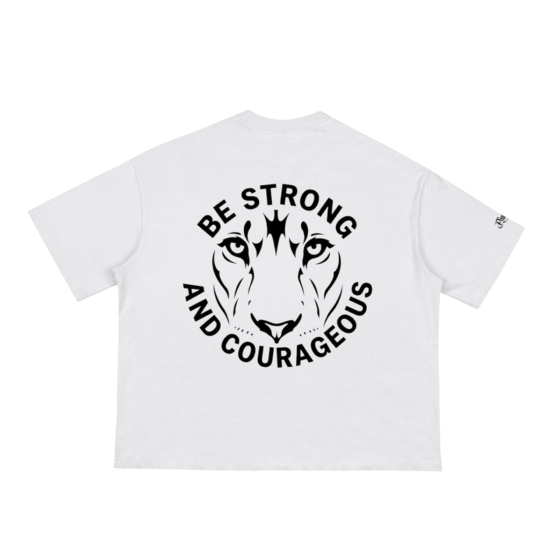 Be Strong & Courageous Tee — White