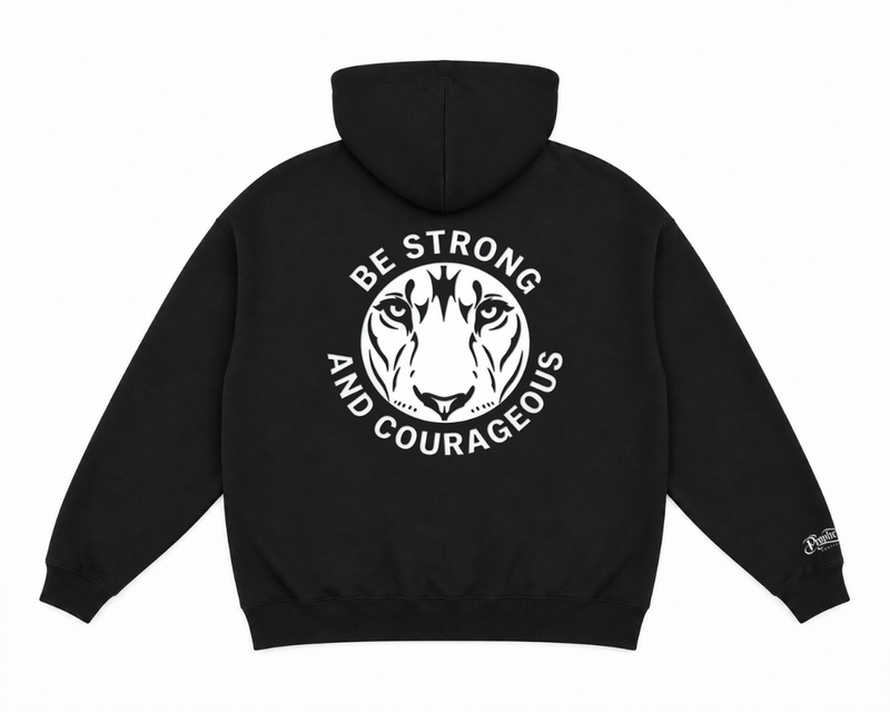 Be Strong & Courageous Hoodie - Black
