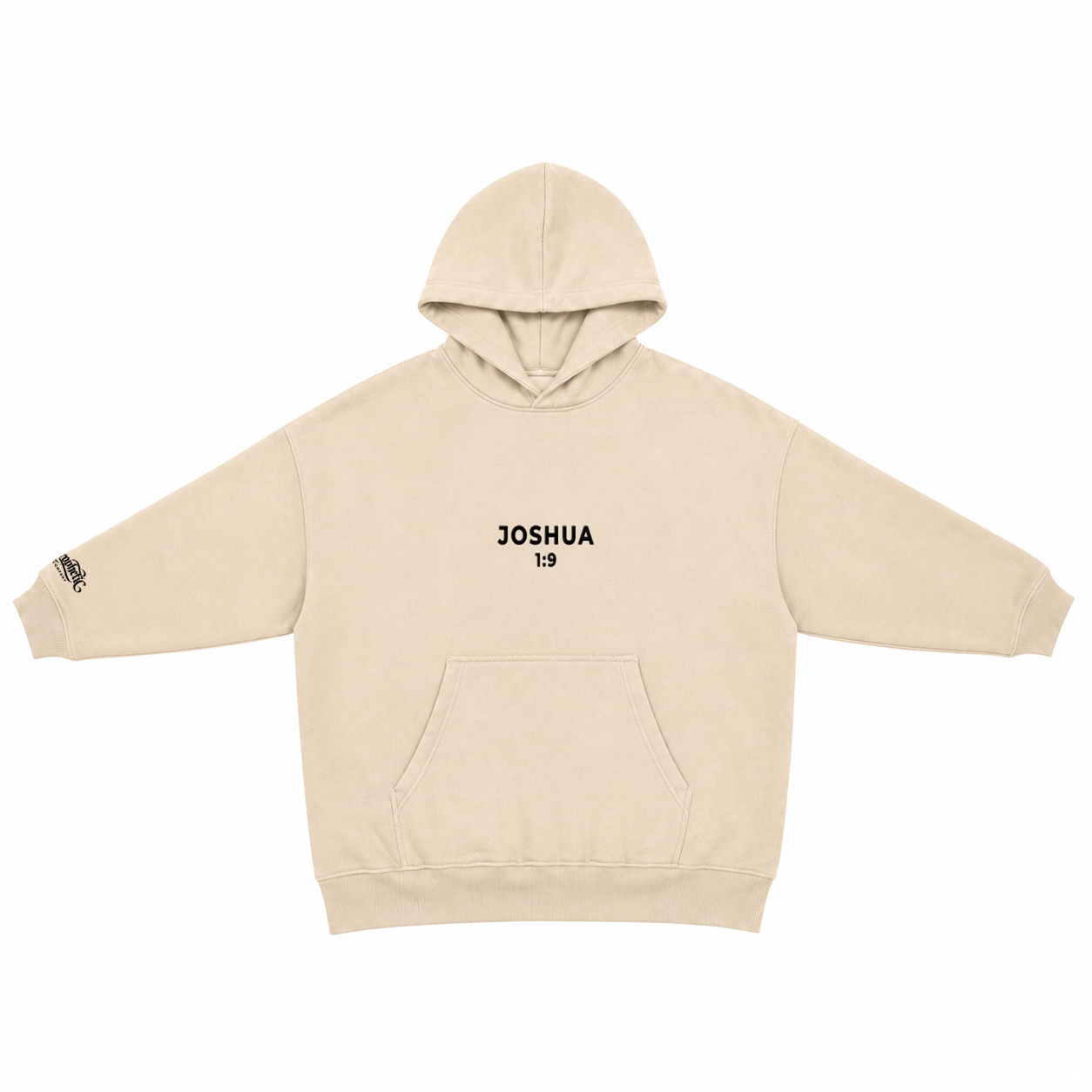 Be Strong & Courageous Hoodie — Bone