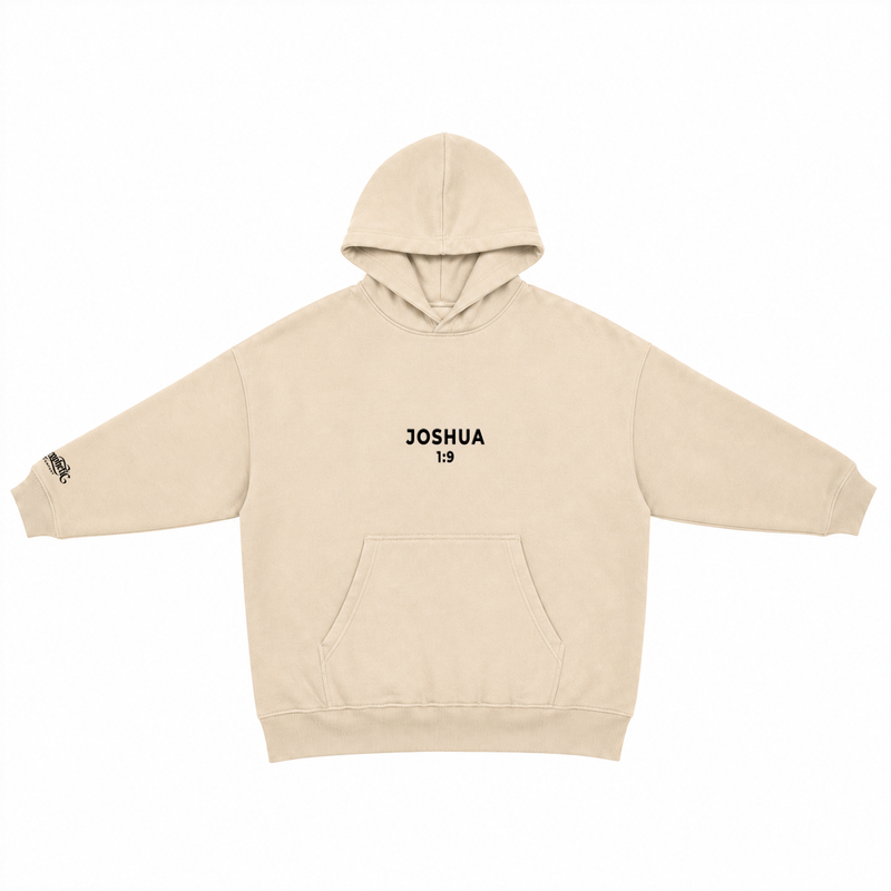 Be Strong & Courageous Hoodie — Bone